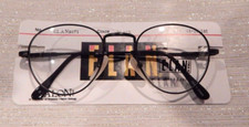 Vintage ELAN 9071 Matte Black 48/18 P3 Round Eyeglass Frame New/Old Stock 155