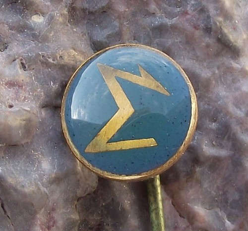 Capital Sigma griechisches Alphabet mathematische Summierungsserie Mathematik Zeichen Pin Abzeichen - Bild 4 von 5