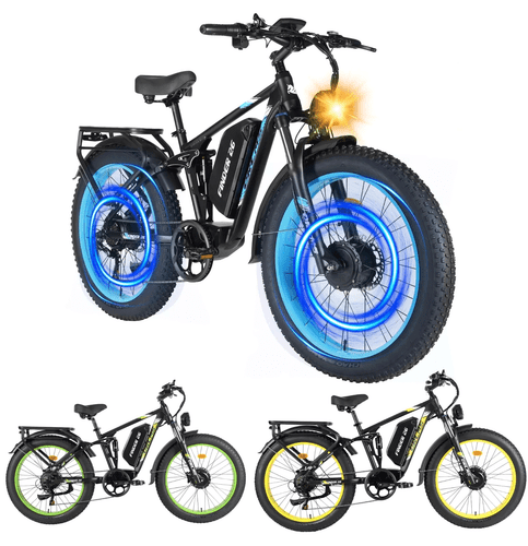Damen/Herren E Bike Motor 2000W Elektrofahrrad 26 Zoll Pedelec 25km/h 52V 25AH