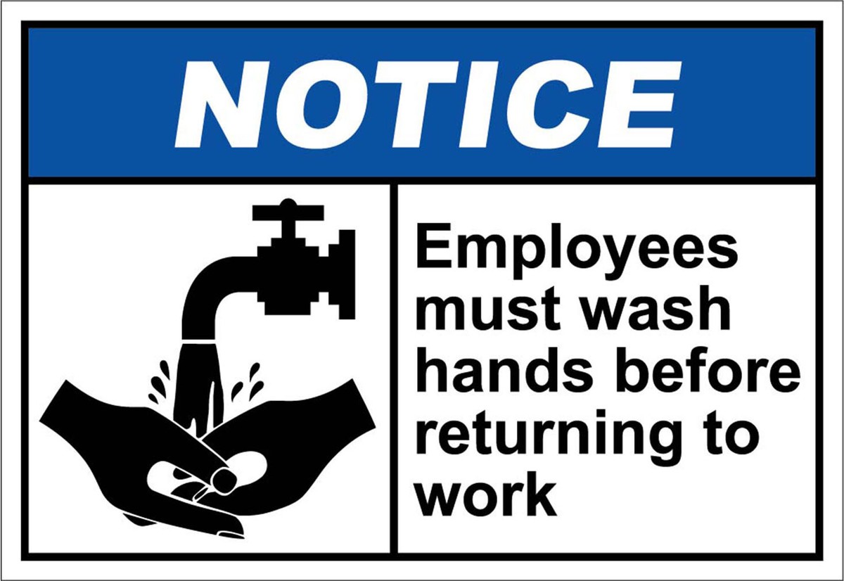 Osha Notice Employee Hand Washing Sign One13144 Employee Wash Hands