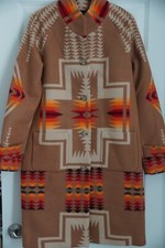 Pendleton Harding Archive Jacquard Blanket Wool Coat Medium Nwt Sale!