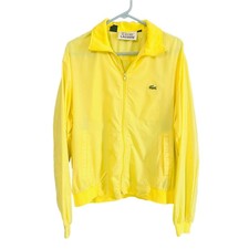 Vintage Izod Windbreaker Jacket Yellow Size Xl