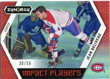17/18 UPPER DECK SYNERGY IMPACT PLAYERS RED JEAN BELIVEAU 30/56 CANADIENS *47104
