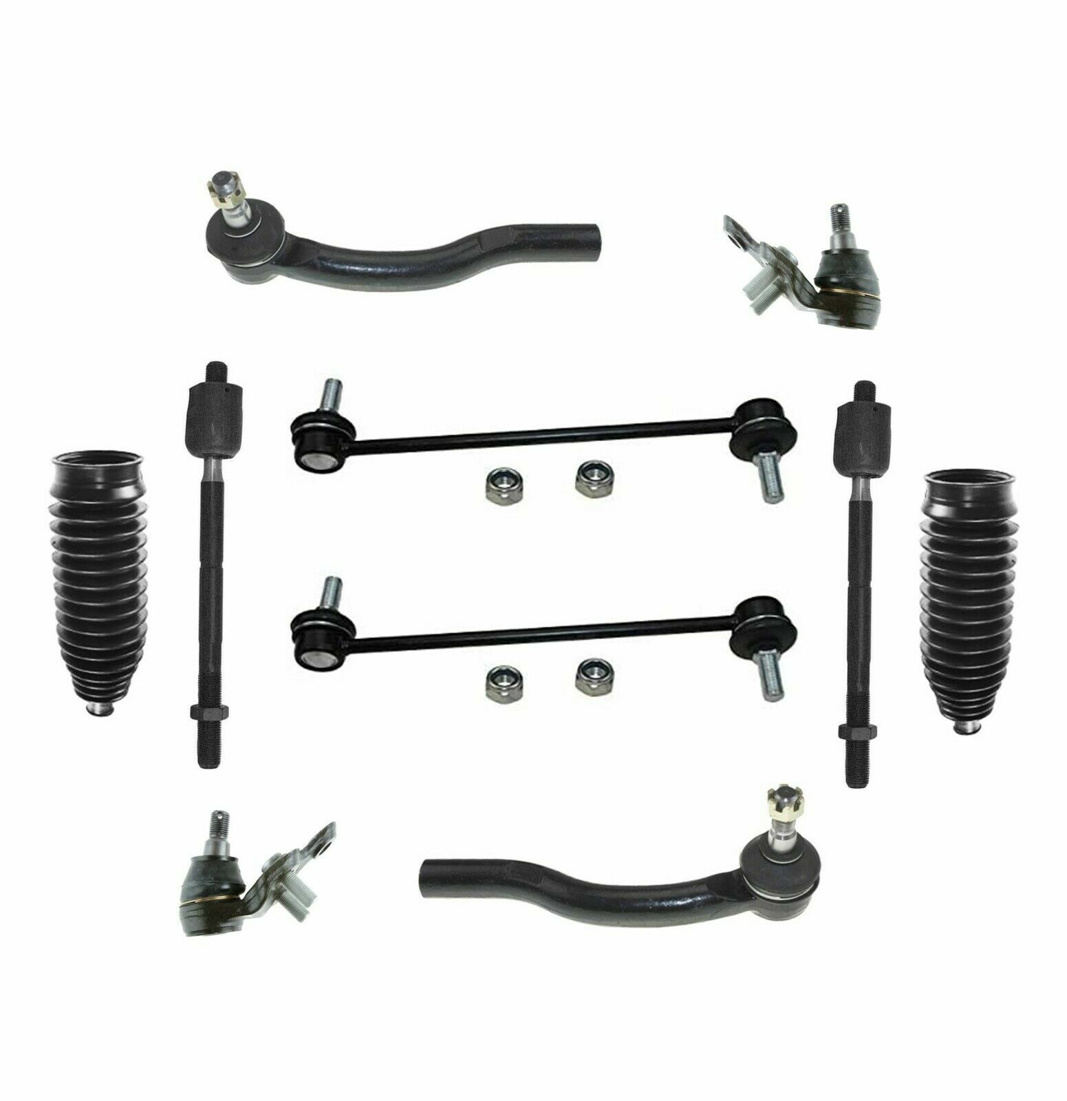 Inner & Outer Tie Rods Bellow Boot Ball Joint Kit for Toyota Camry
