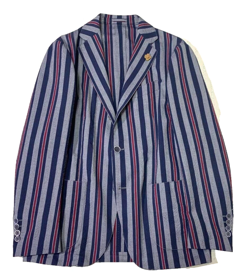 Chaqueta a medida LARDINI talla 48 lana algodón nailon poliuretano hecha en Italia 519 Foto 2 de 4