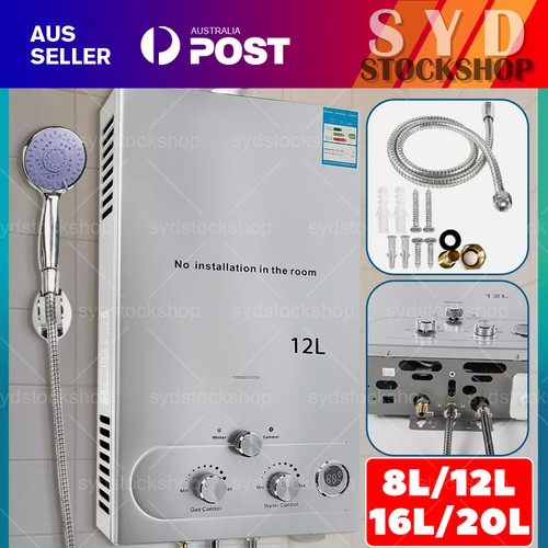 20L Tankless Instant Gas Hot Water System Heater Portable Shower LPG Outdoor