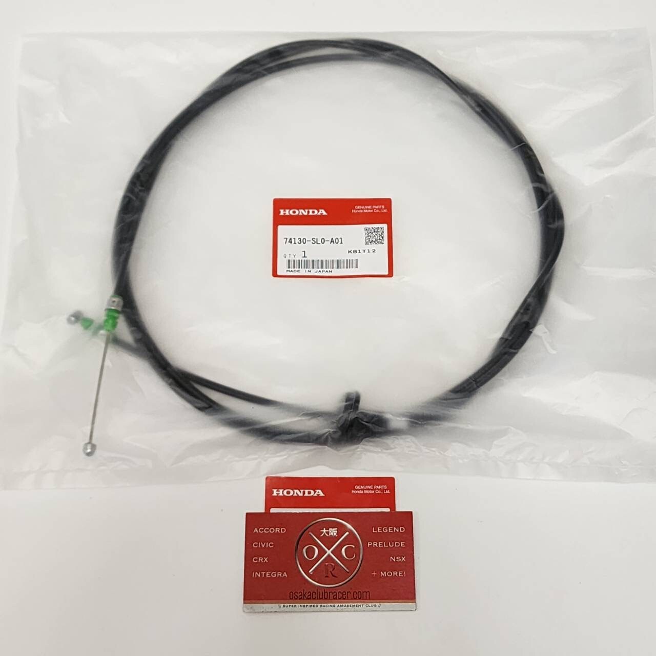 Genuine OEM 1991-2005 Acura NSX Hood Open Release Cable NA1 NA2 74130-SL0-A01