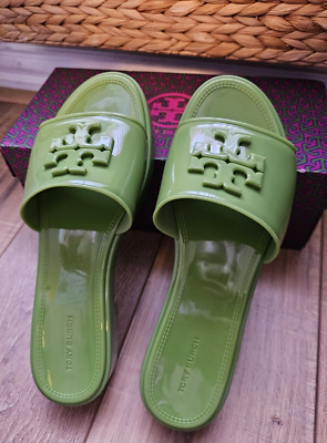 Tory Burch ELEANOR JELLY SLIDE Peridot Green Size Waterproof