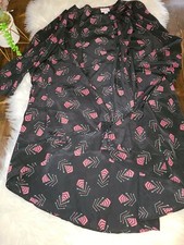 Womens LULAROE Open Front AZTEC Print Sheer Kimono Duster Cover Up Size Large