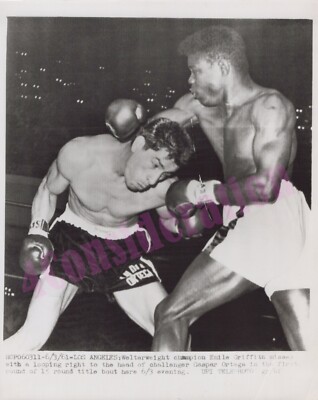 BOXING Wire Photo Gasper Ortega vs Emile Griffith 1961 N7TT