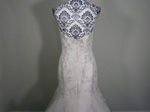 Gorgeous Augusta Jones Willa 12 white lace gown sweetheart strapless sample - Picture 4 of 8