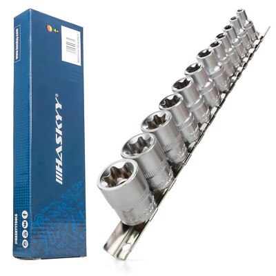 Außen Torx Steckschlüssel Satz E4-E20 1/4'' & 3/8'' Aufnahme Torxschlüssel Nussset