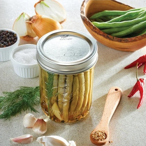 Ball®Wide Mouth Quart 32oz. Glass Mason Jars with Lids and Bands, 12 Count - Picture 4 of 7