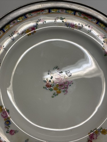 Vintage Minton England Blumenmuster Keramikplatte Shreve Co Sterlingsilber Rand 6773 - Bild 12 von 23