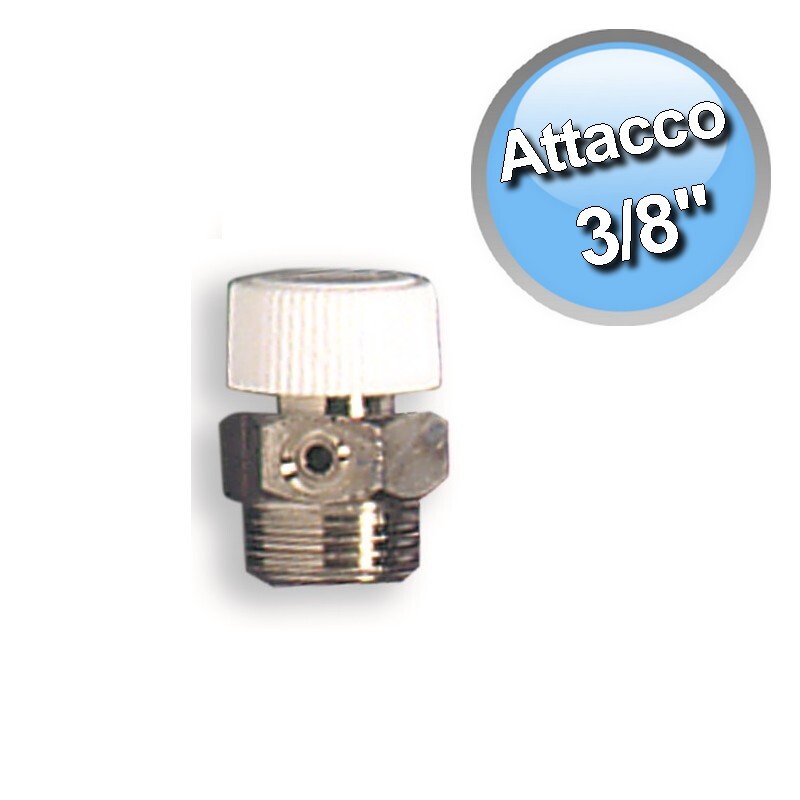 Valvolina di sfiato sfogo aria per calorifero radiatore con volantino in plastic