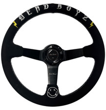 350mm 3deep Dish 6-bolt Steering Wheel Black Suede Deadboyz Limited Edition 350mm 3deep Dish 6-bolt Steering Wheel Black Suede Deadboyz Limited Edition