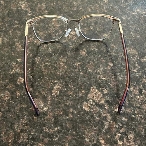 Calvin Klein Eyeglasses Designer Frames Women's CK21124 438 51-18 140 Navy Gold - Picture 4 of 9