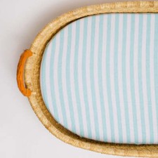 Mint Stripe Changing Pad Cover - Cotton Baby Bedding Sheet Boy/Girl Nursery