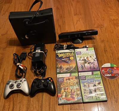 Microsoft Xbox 360 S Model 1439 Kinect Bundle - Tested & Working