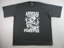 Assholes*s Live Forever T Shirt Mens XL Black Grim Reaper Skull Graphic USA