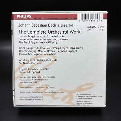 Bach Complete Orchestral Works, Marriner [Philips 9 CD Box Set