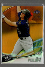2016 Bowman Platinum Top Prospects Orange #TPBP Brett Phillips /25