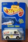 Vintage Hot Wheels Delivery Truck #52 Blue Card "Mobile Tune-Up" 1989