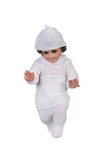 Trajecito Tejido NI O DIos BLANCO , Baby Jesus Clothing  Talla de 20 cm