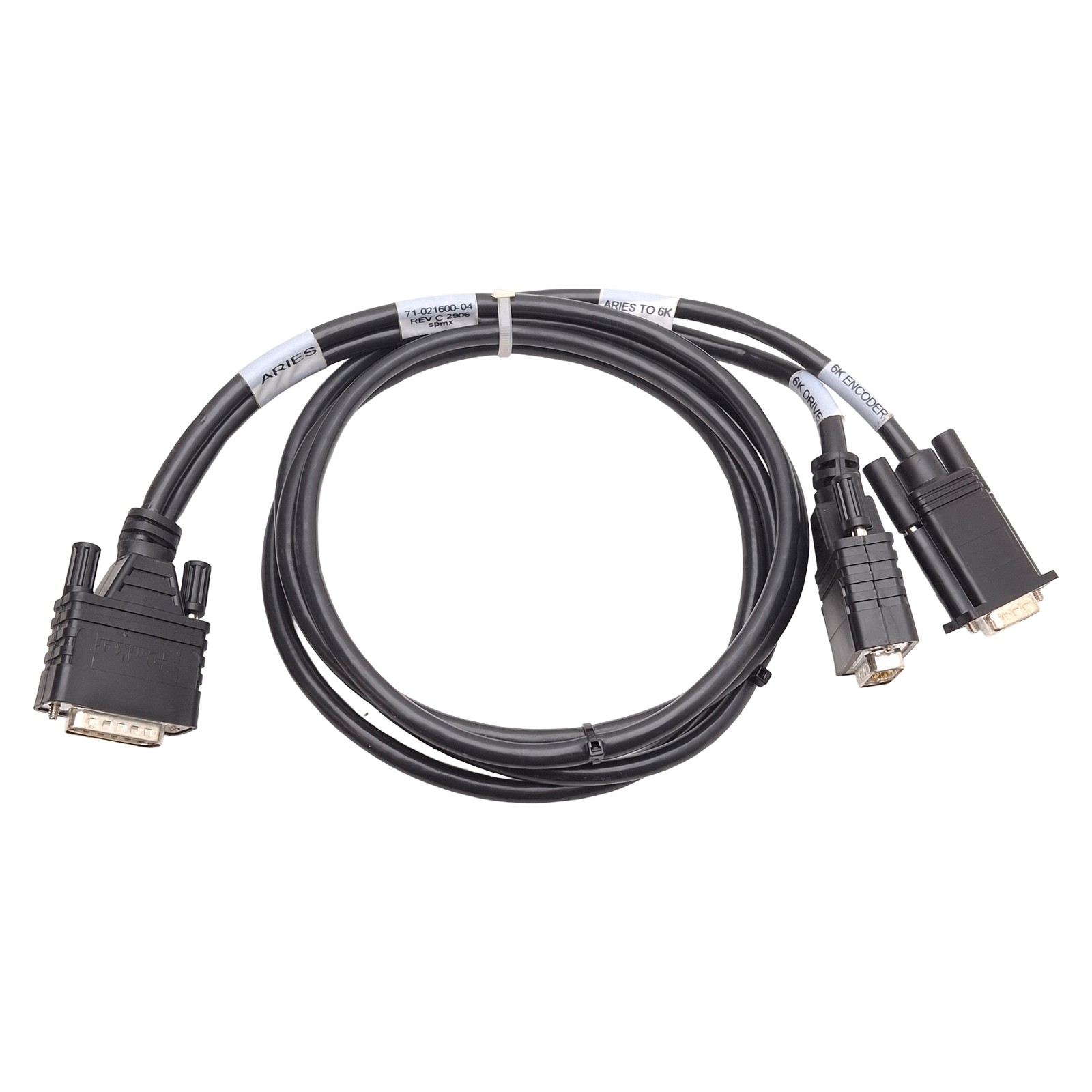 Parker 71-021600-04 Rev C Command Cable, Aries to 6K, Encoder & Drive, 4ft