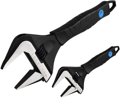 Professional Plumbing Wrench Set - Dual Size Stubby Tools with Polished Finish