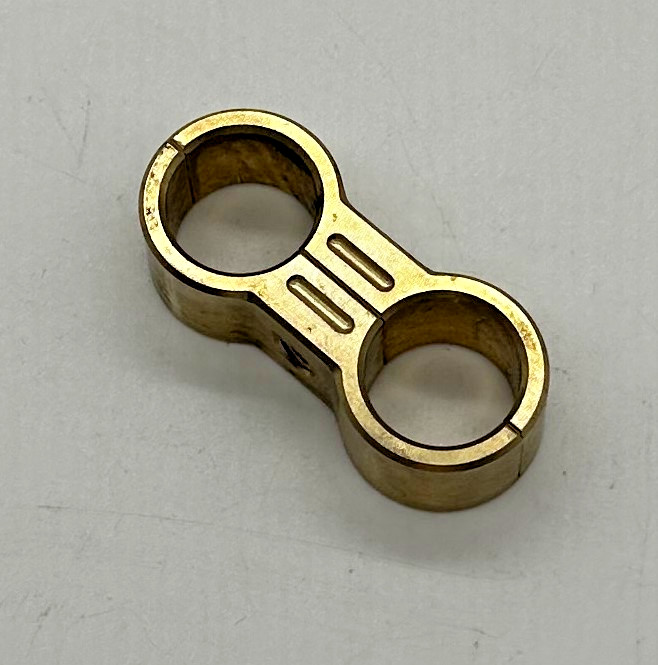 BRASS Double 2 Oil Hose Separator 5/16" & 3/8" chopper bobber cafe harley diy002