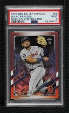 2021 Chrome Ben Baller Edition Rose Gold Refractor 10/10 Isaac Paredes PSA 9 b4d