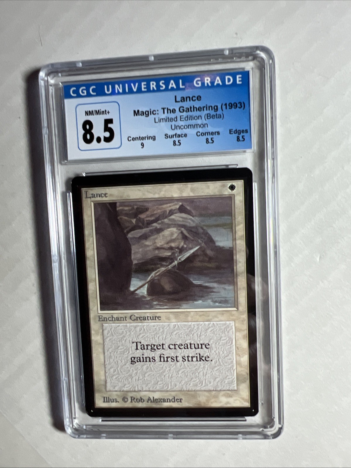 MTG BETA Lance U W CGC 8.5 Quad+ NM/Mint+ ( with Mint centering) 1993