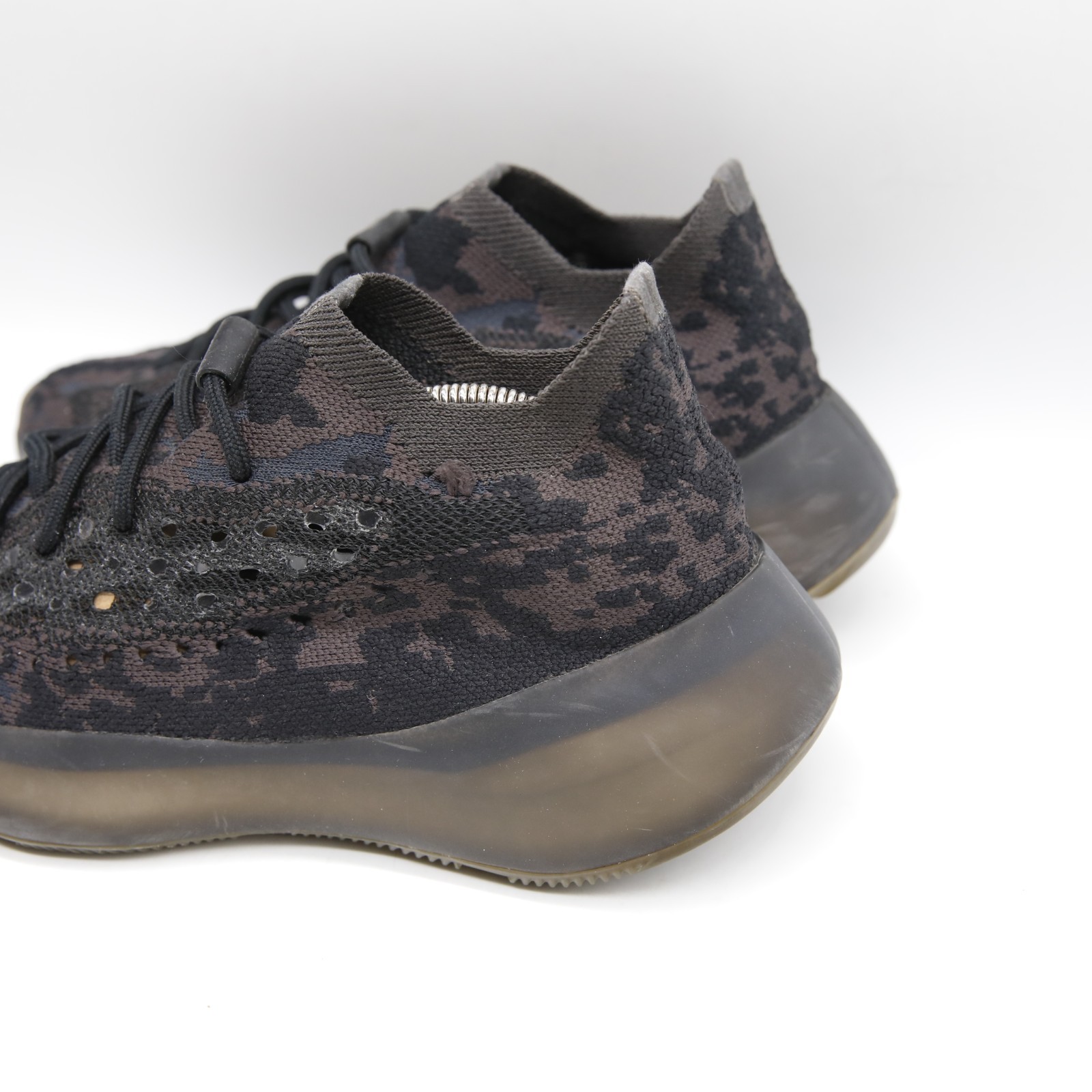 Yeezy x Adidas Black/Brown Knit Fabric Boost 380 Onyx RF Sneakers Men's Size 5.5 thumbnail 3