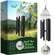 Nature’s Melody Aureole Tunes Wind Chimes – Outdoor Windchime with 6