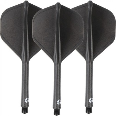Shot Dart Flight und Shaft, Standard, schwarz medium, 31,2mm