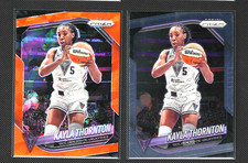 KAYLA THORNTON 2 Card Lot 2025 Panini Prizm WNBA Orange Cracked Ice #17 / Base