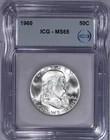 1960 Franklin Half Dollar 50C ICG MS65