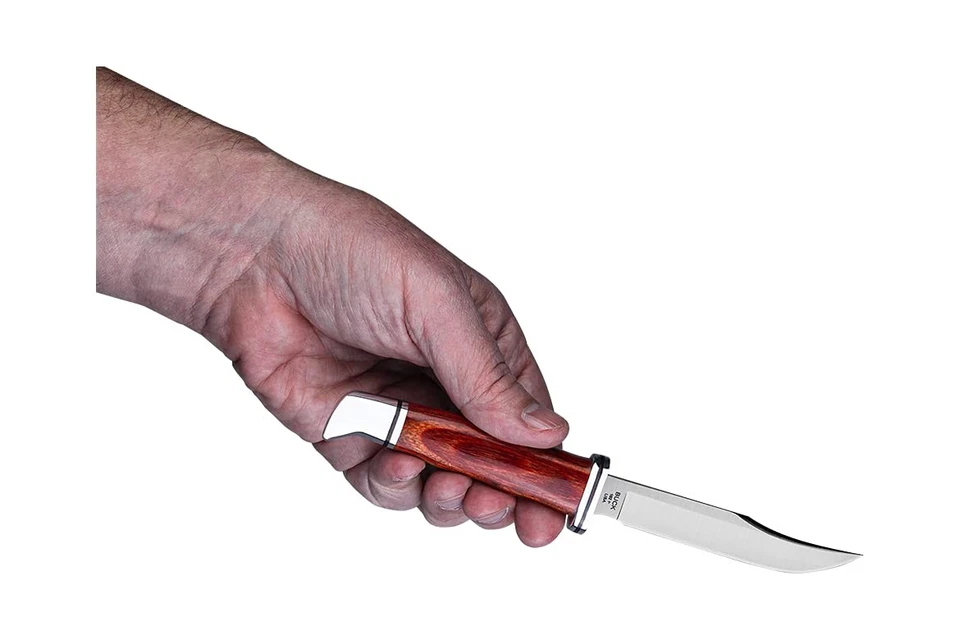 102 Cuchillo de Caza de Hoja Fija Leñador, Hoja de Acero Inoxidable D2 de 4", Cocobolo... Foto 4 de 4