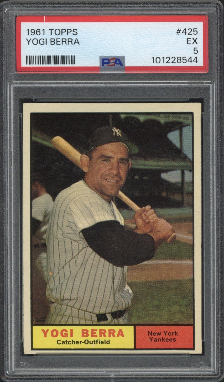 1961 Topps Yogi Berra #425 PSA 5 Excellent HOF New York Yankees