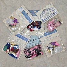 Buttons Galore & Favorite Findings Button Packs.  Lot of 6 Themed Packs