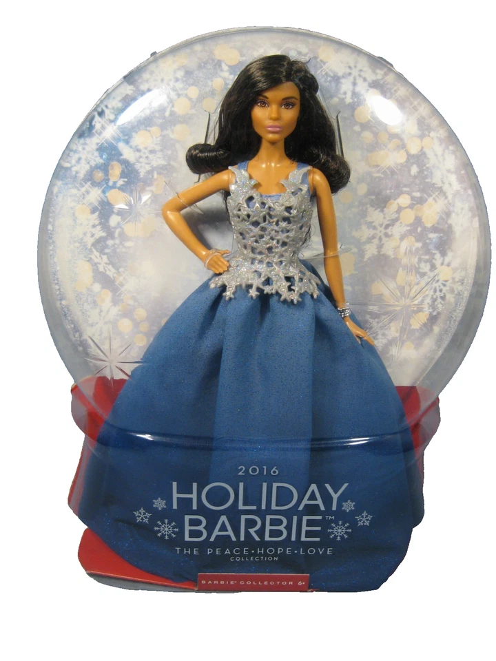2016 PEACE HOPE LOVE HOLIDAY AFRO-AMERICANO AA BONECA BARBIE MATTEL DGX99 NRFB  - Imagem 2 de 4