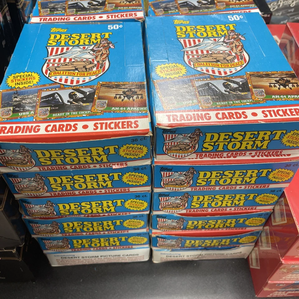 Tarjetas coleccionables y pegatinas Topps 1991 Desert Storm - 36 paquetes nuevos sellados en caja Foto 3 de 3