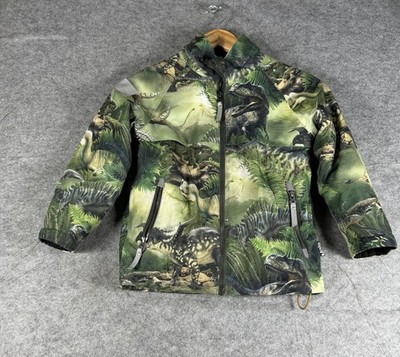 Molo Castor Fur Dino Forest Dinosaur Winter Jacket 3M Thinsulate Size 116 6Y