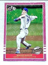 2019 Panini Donruss Pink Firework Highlights Walker Buehler #H12  Dodgers