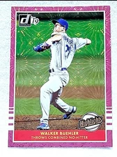 2019 Panini Donruss Pink Firework Highlights Walker Buehler #H12  Dodgers