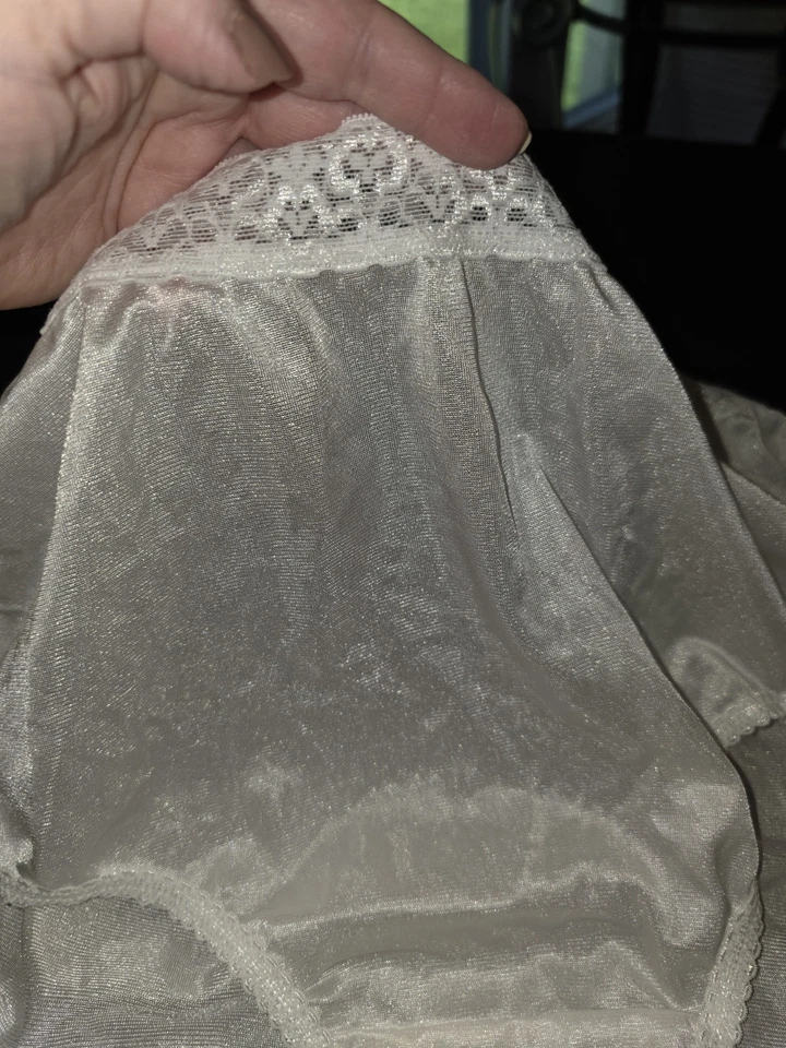 Bragas vintage de nailon de encaje transparente Fruit of the Loom talla 10/2X blancas nuevas sin etiquetas  Foto 2 de 4
