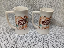 (2) Vintage 1960’s Schlitz Beer Advertising Mugs  6in  12 OZ