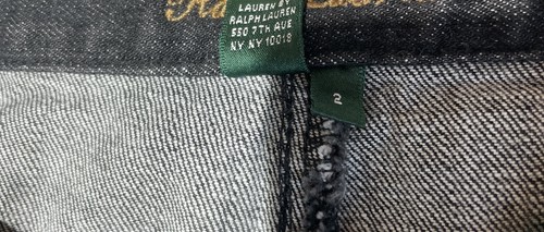 Ralph Lauren Jeans Co Women’s Size 2 Black Denim Wide Leg Jeans Trousers Hi-Rise - Picture 5 of 8