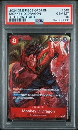2024 ONE PIECE OP07-500 YEARS IN THE FUTURE #015 MONKEY D. DRAGON PSA 10